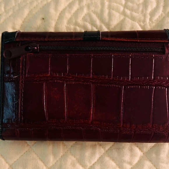 Western style wallet - Burgundy and Black - Picture 4 of 5